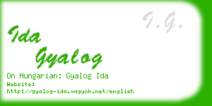 ida gyalog business card